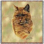 Red Tabby Cat Small Blanket